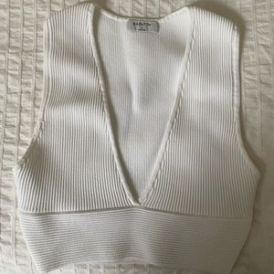 babaton sculpt knit deep v tank